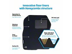 Custom Fit Front and Rear Floor Liners; Black/Red (14-18 Jeep Wrangler JK 4-Door)