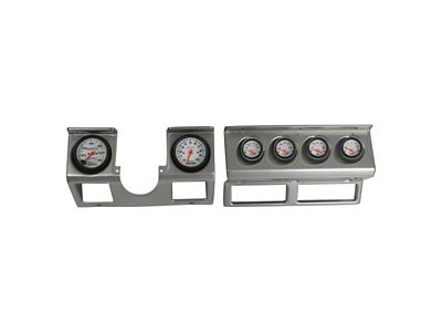 Dash Panel with Phantom Mechanical Gauges; Brushed Aluminum (87-95 Jeep Wrangler YJ)