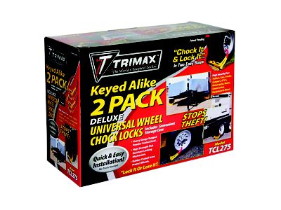 Deluxe Wheel Chock Locks; 10.50-Inch Reach