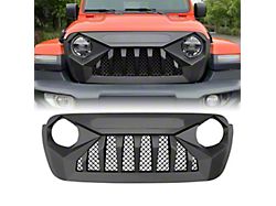 American Modified Demon Grille; Matte Black (18-25 Jeep Wrangler JL)