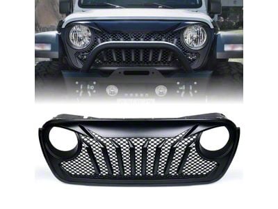 Diamond Back Series Grille; Matte Black (18-25 Jeep Wrangler JL)