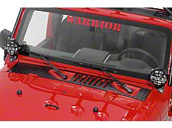 Diamond Tread Center Cowling Cover; Black (07-18 Jeep Wrangler JK)