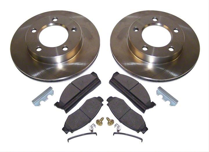Jeep Wrangler Disc Brake Upgrade Kit; Pads and Brake Shoes; with 6Bolt
