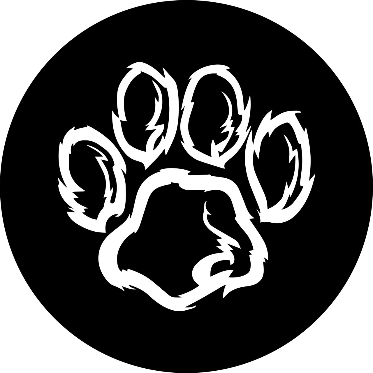 Dog Paw Print Spare Tire Cover with Camera Port 18 24 Jeep Wrangler JL