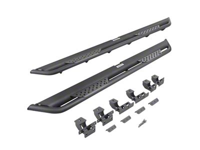 Go Rhino Dominator Xtreme DT Side Step Bars; Textured Black (18-25 Jeep Wrangler JL 4-Door)