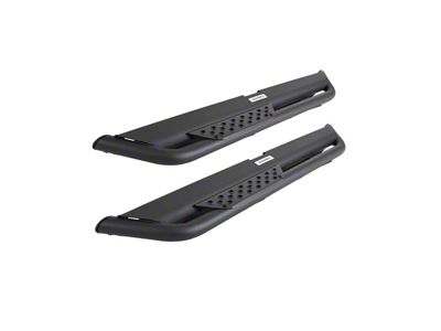 Go Rhino Dominator Xtreme DT Side Step Bars; Textured Black (07-18 Jeep Wrangler JK 2-Door)