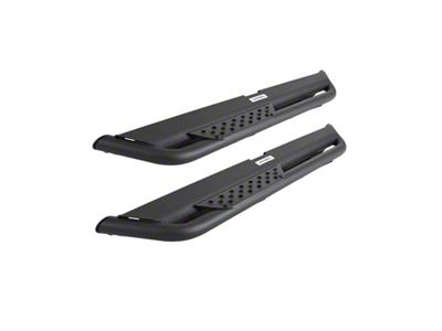 Go Rhino Dominator Xtreme DT Side Step Bars; Textured Black (18-25 Jeep Wrangler JL 2-Door)