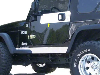 Door Handle Accent Trim; Stainless Steel (97-06 Jeep Wrangler TJ)