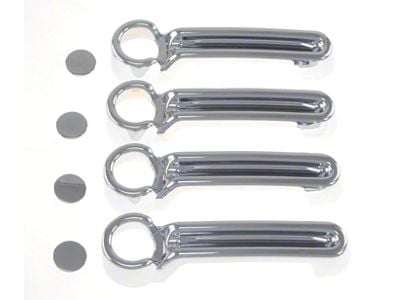 Door Handle Covers; Chrome (07-18 Jeep Wrangler JK 4-Door)