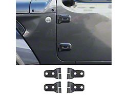Door Hinge Covers; Matte Black (18-26 Jeep Wrangler JL 2-Door)
