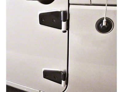 Door Hinges; Black (07-18 Jeep Wrangler JK)