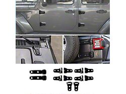 Door, Hood and Tailgate Hinge Cover Kit; Black (18-26 Jeep Wrangler JL 4-Door, Excluding Rubicon 392)