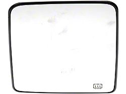 Door Mirror Glass; Plastic Backed Door; Left; Power; Heated (11-18 Jeep Wrangler JK)