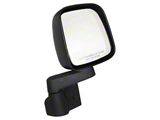 Door Mirror; Passenger Side; Black (87-06 Jeep Wrangler YJ & TJ)