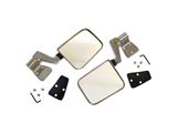 Door Mirrors; Chrome (87-06 Jeep Wrangler YJ & TJ)