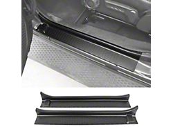 Door Sill Plate Protectors; Black (18-26 Jeep Wrangler JL 2-Door)