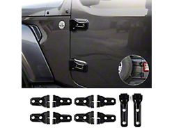 Door and Tailgate Hinge Cover Kit; Black (18-26 Jeep Wrangler JL 4-Door)