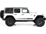 Double Hash Stripes; Matte Black (18-25 Jeep Wrangler JL 4-Door)
