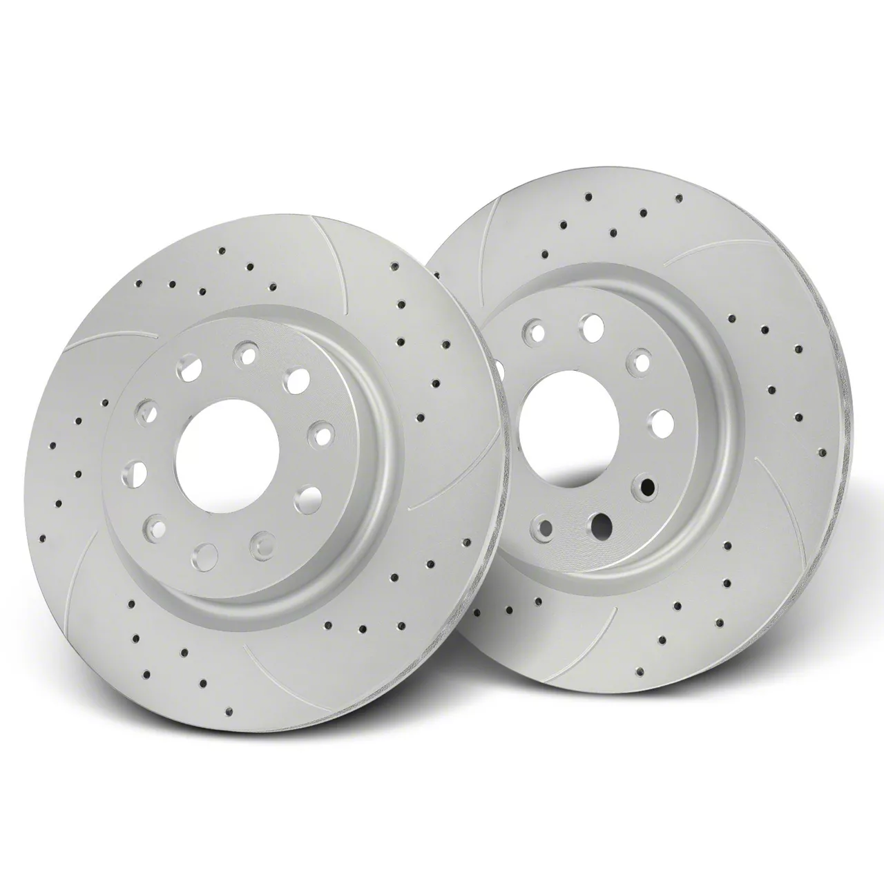 Jeep Wrangler Drilled and Slotted Rotors; Front Pair (18-26 Jeep ...