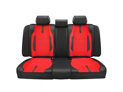 Drive Series Front and Rear Seat Covers; Red/Black (Universal; Some Adaptation May Be Required)
