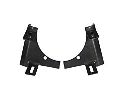 Dual A-Pillar Pod Light Windshield Mounting Brackets; Textured Black (97-06 Jeep Wrangler TJ)