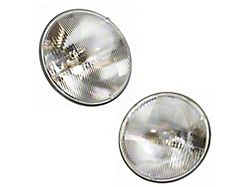 Dual Beam Headlights; Chrome Housing; Clear Lens (76-86 Jeep CJ5 & CJ7; 97-06 Jeep Wrangler TJ)