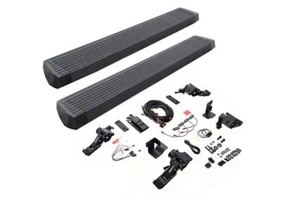 Go Rhino E-BOARD E1 Electric Running Boards; Protective Bedliner Coating (07-18 Jeep Wrangler JK 2-Door)