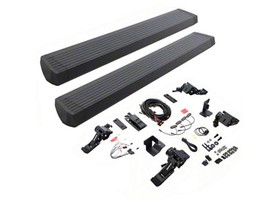 Go Rhino E-BOARD E1 Electric Running Boards; Textured Black (18-25 Jeep Wrangler JL 2-Door)