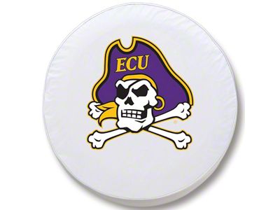 East Carolina University Spare Tire Cover with Camera Port; White (18-25 Jeep Wrangler JL)
