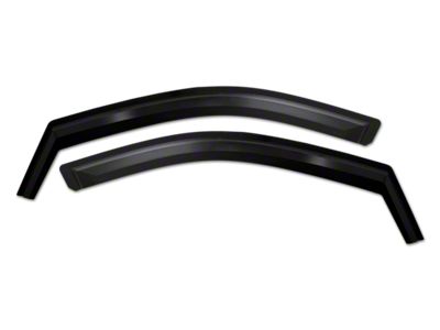 Putco Element Matte Black Window Visors; Front (18-25 Jeep Wrangler JL)