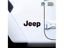 JEEP Emblem Overlay Decal Set; Gloss Black (87-95 Jeep Wrangler YJ)