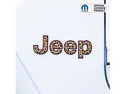 JEEP Emblem Overlay Decal Set; Gloss Leopard (18-26 Jeep Wrangler JL)