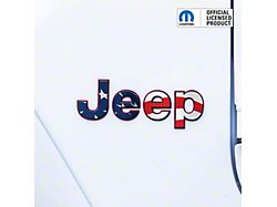 JEEP Emblem Overlay Decal Set; Gloss Waving Flag (87-95 Jeep Wrangler YJ)