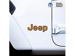 JEEP Emblem Overlay Decal Set; Gold Metallic (87-95 Jeep Wrangler YJ)