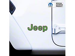 JEEP Emblem Overlay Decal Set; Green (97-06 Jeep Wrangler TJ)