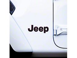 JEEP Emblem Overlay Decal Set; Matte Black Leopard (87-95 Jeep Wrangler YJ)