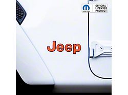 JEEP Emblem Overlay Decal Set; Orange (18-26 Jeep Wrangler JL)
