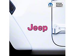 JEEP Emblem Overlay Decal Set; Pink (07-18 Jeep Wrangler JK)