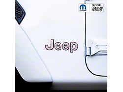 JEEP Emblem Overlay Decal Set; Silver Metallic (87-95 Jeep Wrangler YJ)