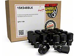 ET OEM Factory Style Black Lug Nut Kit; M14 x 1.5; Set of 20 (18-25 Jeep Wrangler JL)