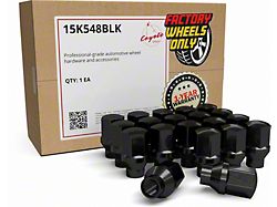 ET OEM Factory Style Black Lug Nut Kit; M14 x 1.5; Set of 20 (18-26 Jeep Wrangler JL)