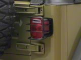 Euro Tail Light Guards; Black (76-06 Jeep CJ5, CJ7, Wrangler YJ & TJ)