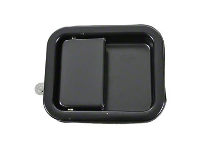 Exterior Door Handle; Passenger Side; Satin Black (81-86 Jeep CJ7; 87-93 Jeep Wrangler YJ w/ Full Doors)