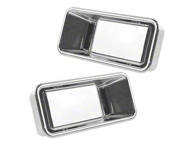 Exterior Door Handles; Chrome (87-06 Jeep Wrangler YJ & TJ w/ Half Doors)