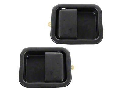 Exterior Door Handles; Front; Black (97-06 Jeep Wrangler TJ w/ Full Doors)