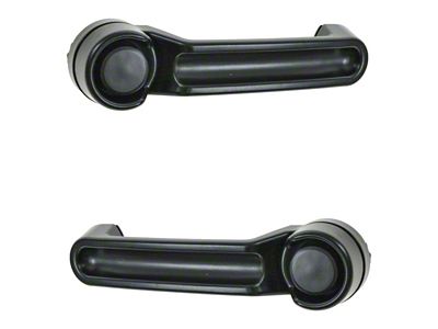 Exterior Door Handles; Textured Black (07-12 Jeep Wrangler JK)
