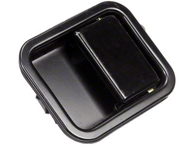 Exterior Full Door Handle; Smooth Black; Driver Side (97-06 Jeep Wrangler TJ)