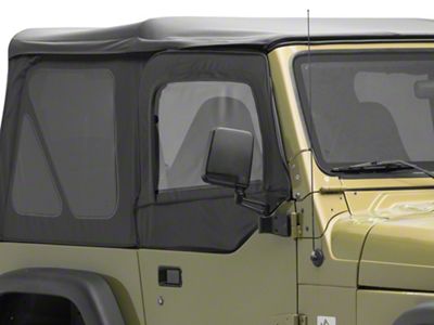 Factory Replacement Half Door Skins; Black Diamond (97-06 Jeep Wrangler TJ)