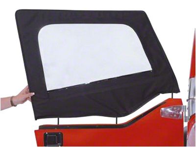 Factory Replacement Half Door Skins with Frames; Black Diamond (97-06 Jeep Wrangler TJ)