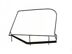 Factory Replacement Half Door Window Frame; Black (97-06 Jeep Wrangler TJ)